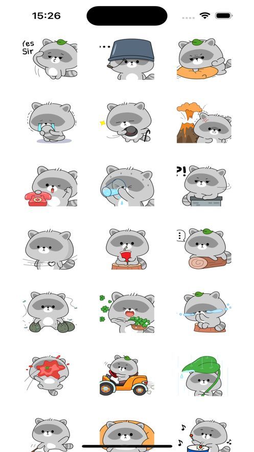Raccoon Daily Mood贴纸应用下载